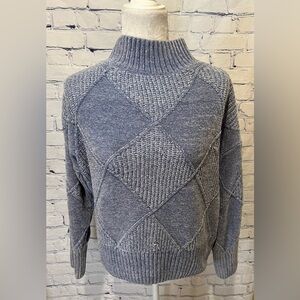 Christian Siriano Women's Blue 100% Polyester Knit Sweater Size Large